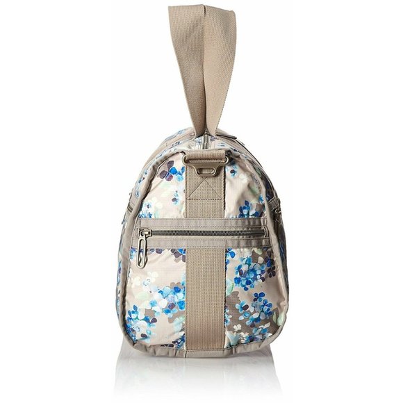 LeSportsac Women's Essential Weekender Duffle Bag in Flower Cluster Khaki - Picture 3 of 6